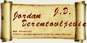 Jordan Derentovljević vizit kartica